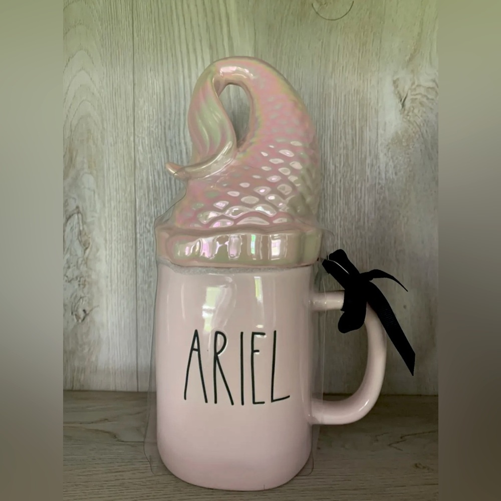 Rae Dunn Ariel The Little Mermaid Mug Pink Iridescent